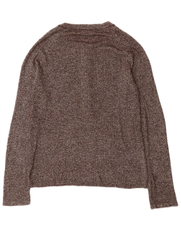 Maglione Zara da uomo con scollo a barca marrone medio screziato