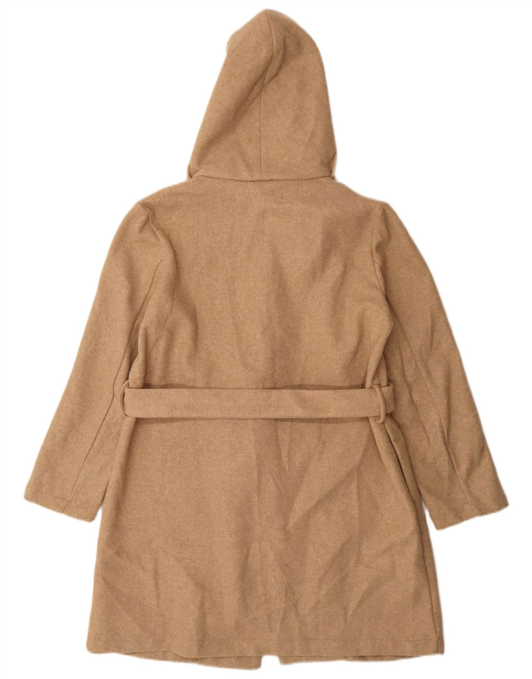Cappotto oversize con cappuccio da donna Zara UK 10 piccolo poliestere beige