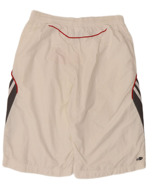 Adidas Mens Climalite Sport Shorts Medium  White Colourblock Polyester