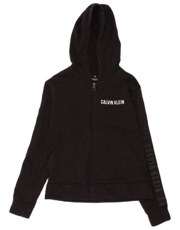 Maglione con cappuccio e zip Calvin Klein da donna Performance UK 14 medio nero