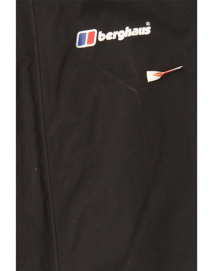 Giacca antipioggia da donna con cappuccio Berghaus UK 16 Large nera in poliammide