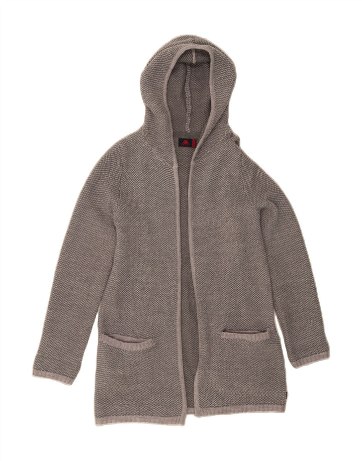 KAPPA Womens Hooded Cardigan Sweater UK 14 Medium Grey Vintage Kappa and Second-Hand Kappa from Messina Hembry 