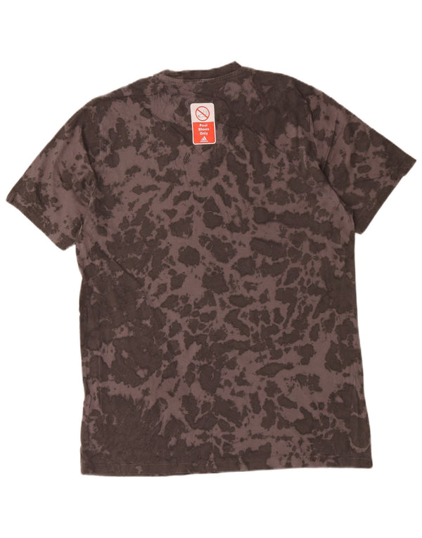 T-shirt da uomo Adidas Top in cotone tie-dye grigio medio