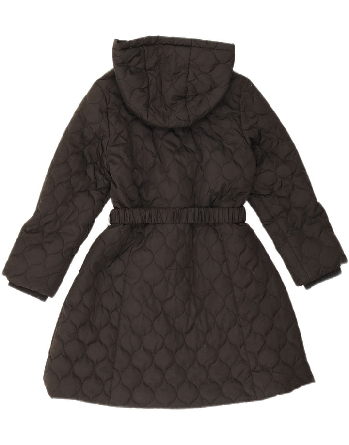 Cappotto trapuntato con cappuccio per ragazze Monsoon 9-10 anni in poliestere nero