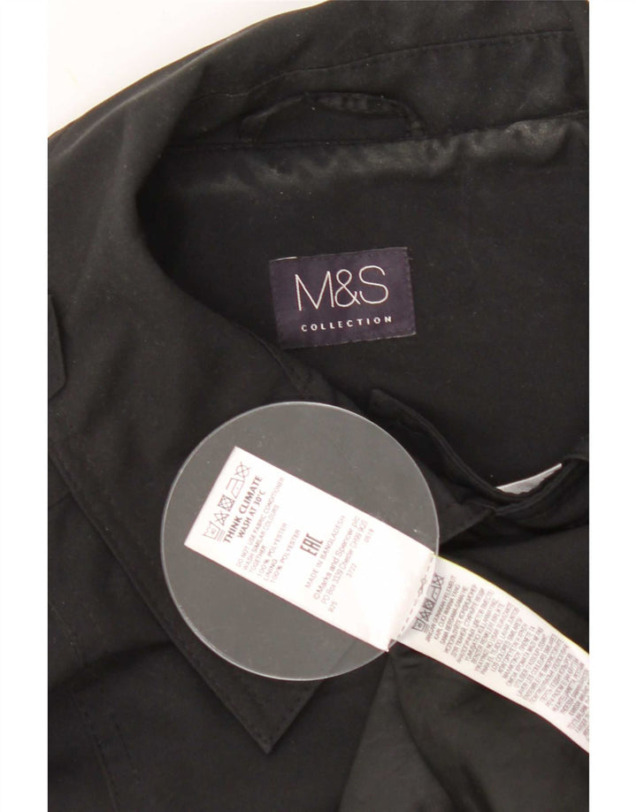 Trench da donna Marks & Spencer UK 16 grande poliestere nero