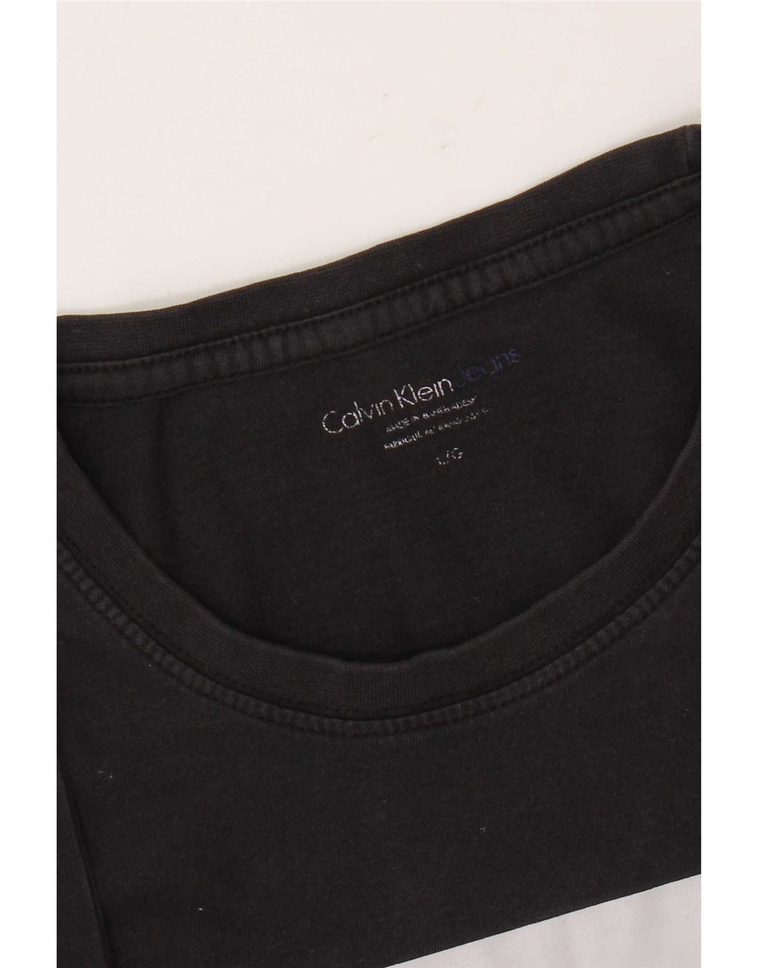 Calvin Klein Jeans T-shirt grafica da uomo grande nera