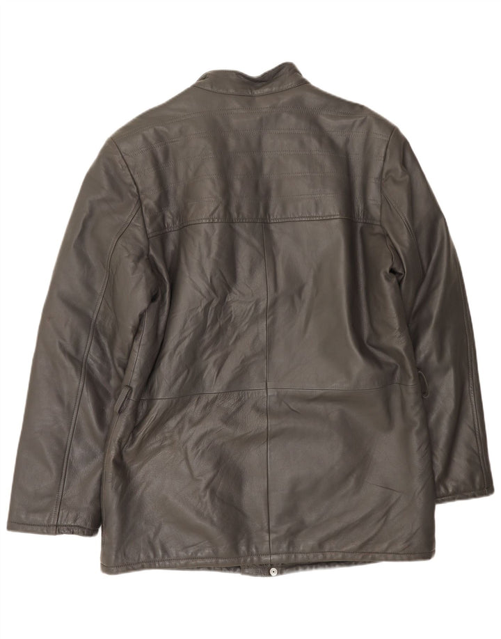 Giacca in pelle da uomo VINTAGE UK 38 Grigio medio