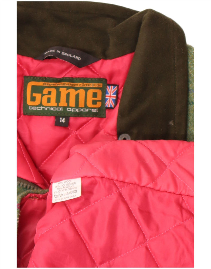 Game Abbigliamento tecnico Gilet da donna UK 14 Large Green Check Wool