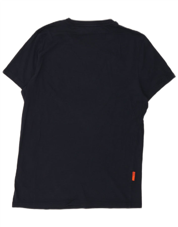 T-shirt da uomo Superdry Top Large in cotone blu navy