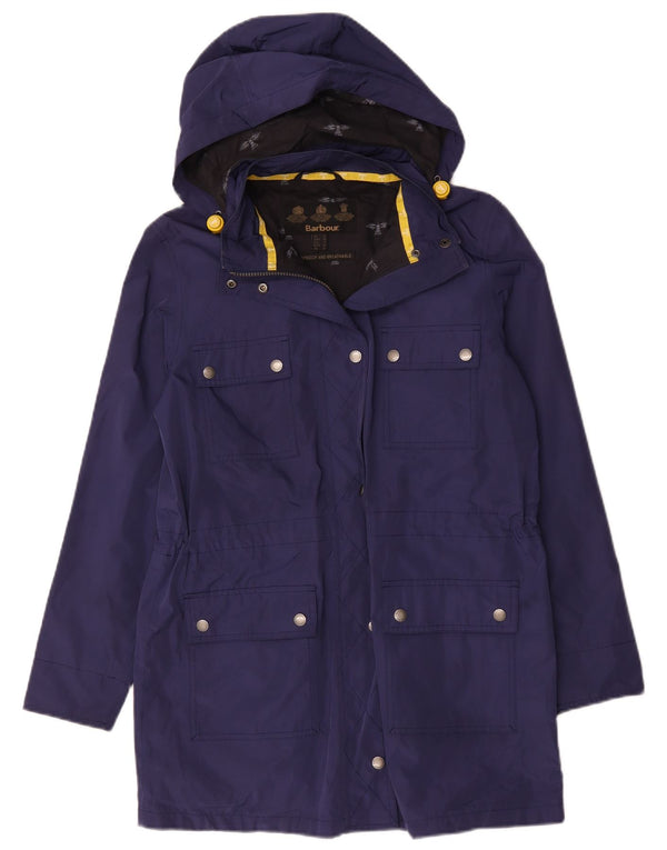 Giacca a vento con cappuccio da donna Barbour UK 12 medio blu navy