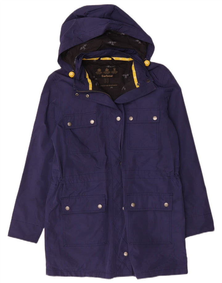 Giacca a vento con cappuccio da donna Barbour UK 12 medio blu navy