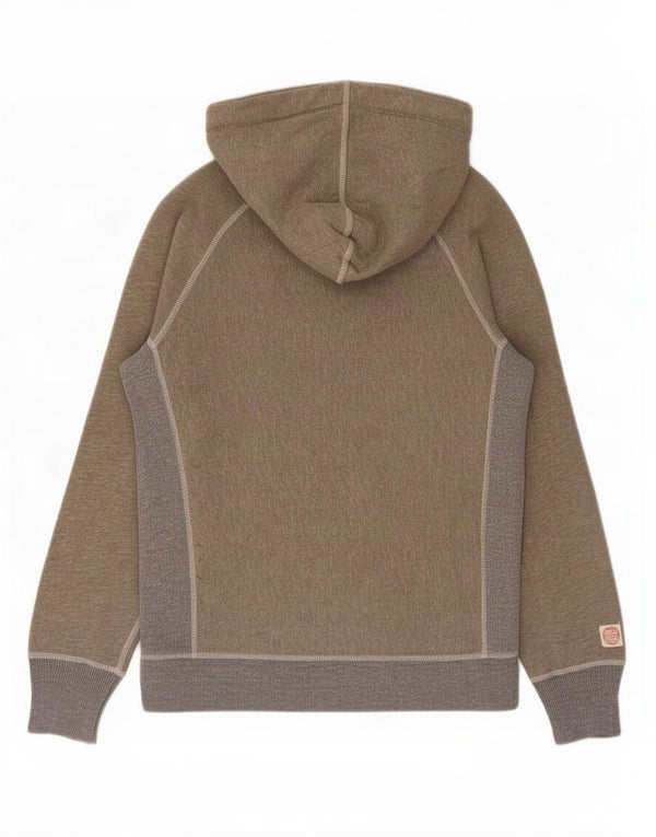 Maglione con cappuccio e zip da uomo Superdry grande in cotone color block grigio
