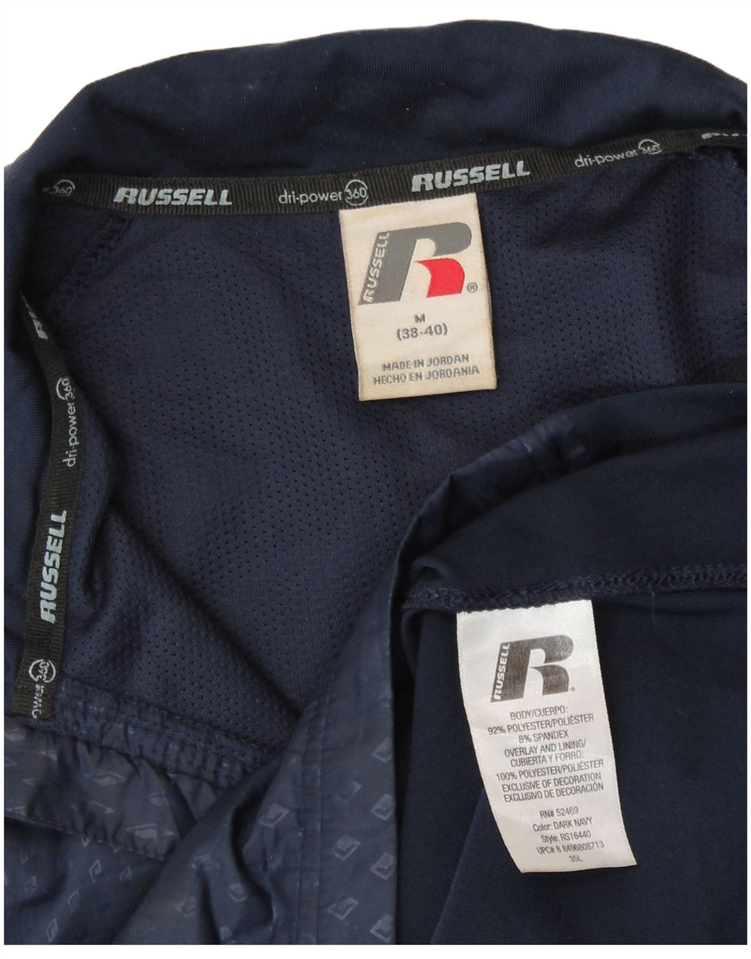 Giacca da tuta da uomo RUSSELL ATHLETIC UK 38/40 Medio Blu navy
