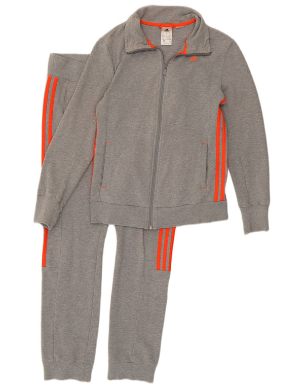 Tuta intera Adidas Climalite da donna UK 8/10 Small Cotone chiazzato grigio