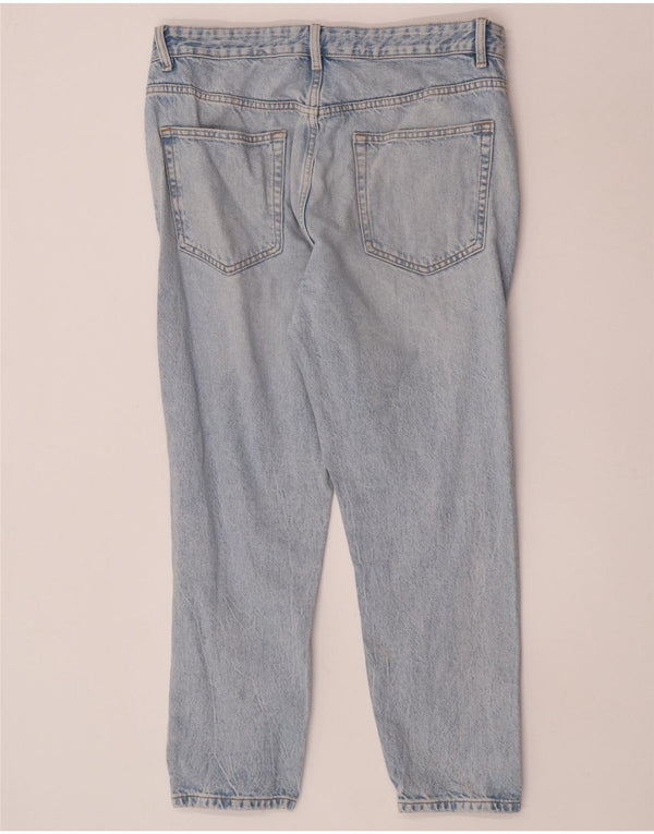 Jeans affusolati corti da uomo Zara EU 44 Large W34 L26 cotone blu