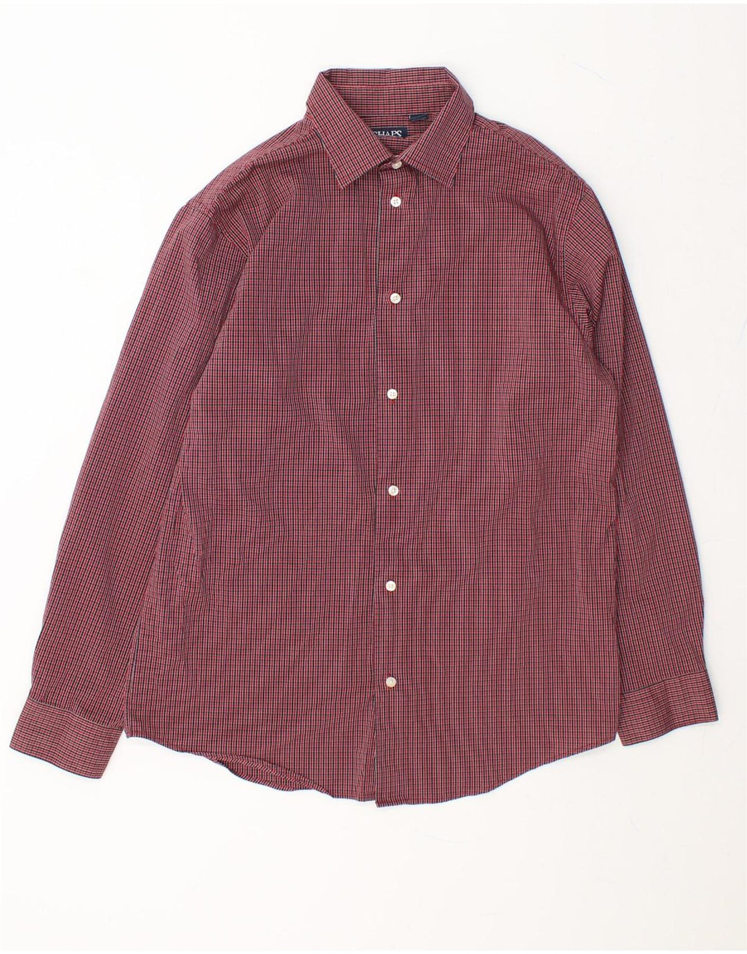 CHAPS Boys Regular Fit Shirt 15-16 Years XL Red Check Cotton Vintage Chaps and Second-Hand Chaps from Messina Hembry 