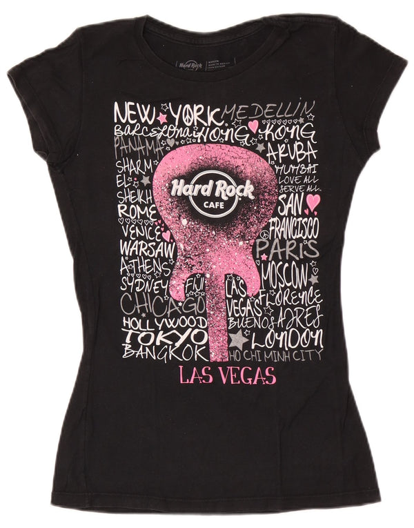 T-shirt grafica per ragazze Hard Rock Cafe Las Vegas 13-14 anni media nera