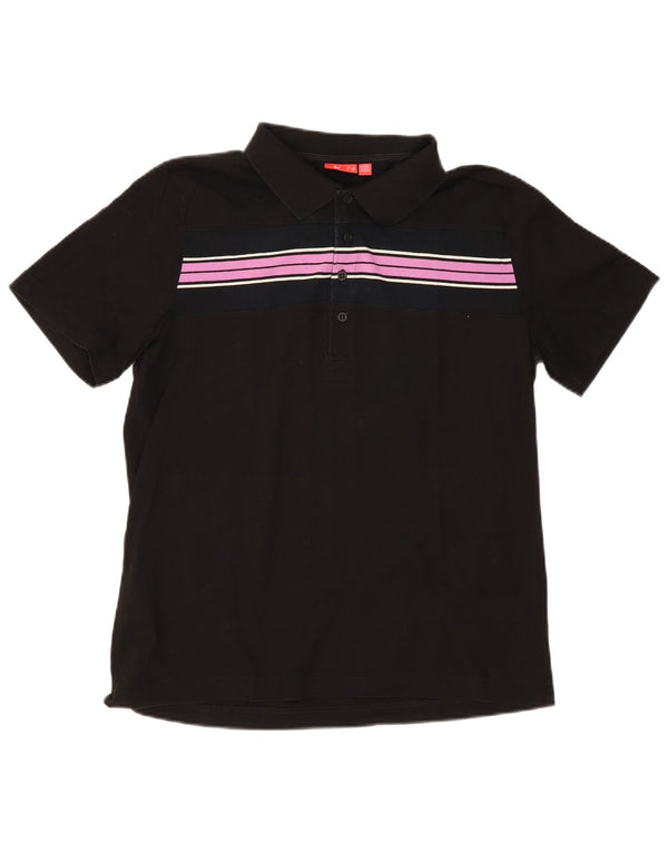 Polo Puma da uomo grande in cotone nero