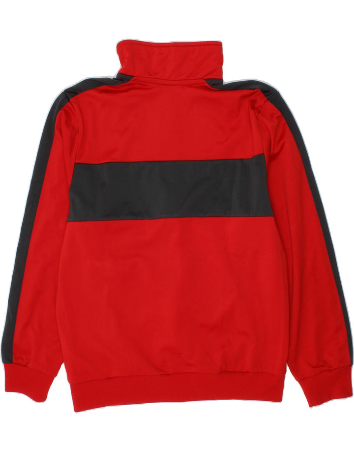ADIDAS Boys Tracksuit Top Jacket 10-11 Years Medium Red Colourblock Vintage Adidas and Second-Hand Adidas from Messina Hembry 