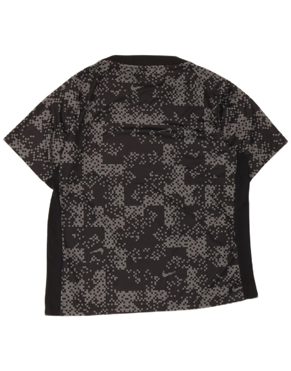T-shirt Nike da uomo Dri Fit Slim Top XL poliestere geometrico nero