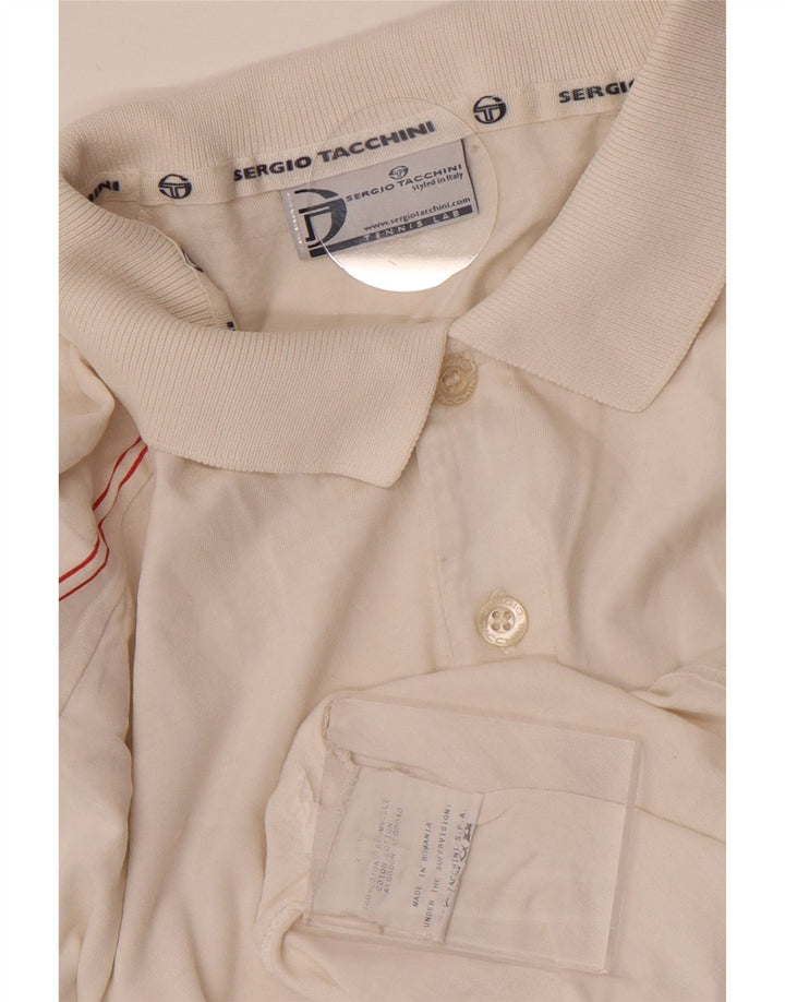 Polo Uomo Sergio Tacchini Large in Cotone a Righe Bianche