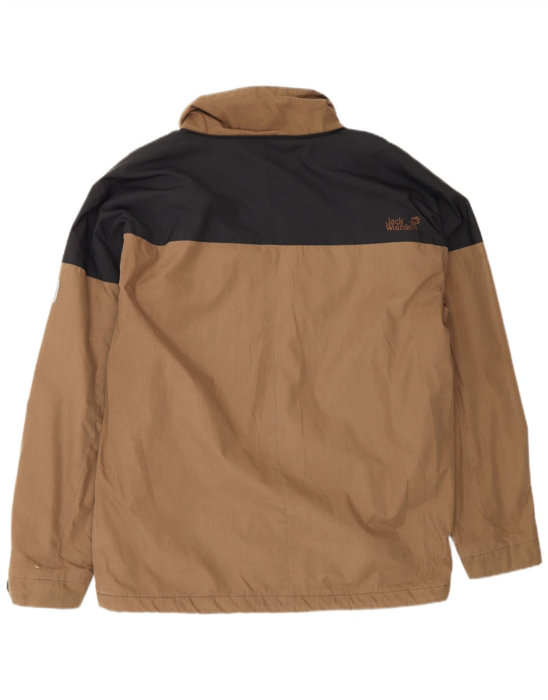 JACK WOLFSKIN Giacca a vento da uomo UK 38 Blocco colore marrone medio