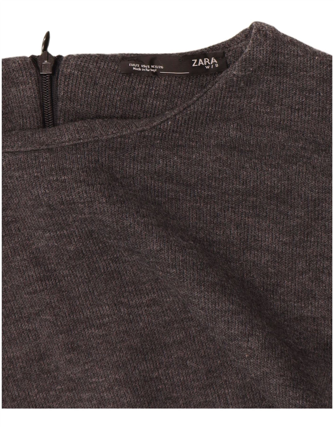 Abito maglione Zara da donna UK 8 piccolo in cotone grigio