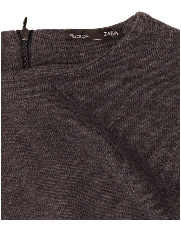 Abito maglione Zara da donna UK 8 piccolo in cotone grigio