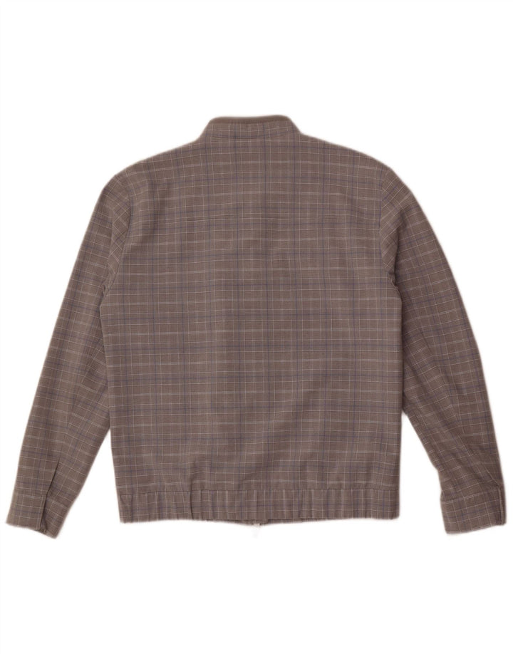 Giubbotto bomber da uomo Primark UK 38 Poliestere a quadri grigio medio