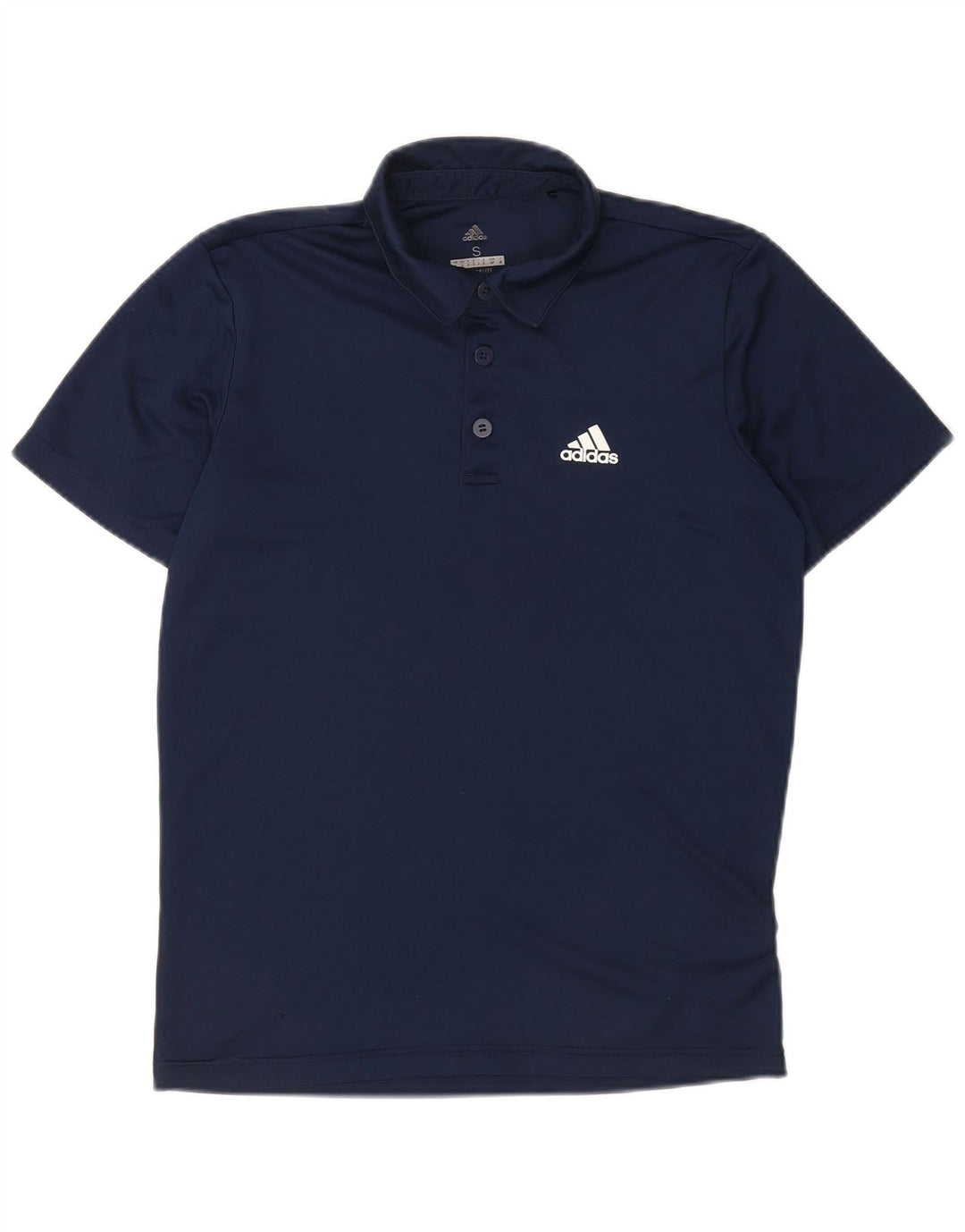 Polo Adidas Climalite da uomo piccola in poliestere blu navy