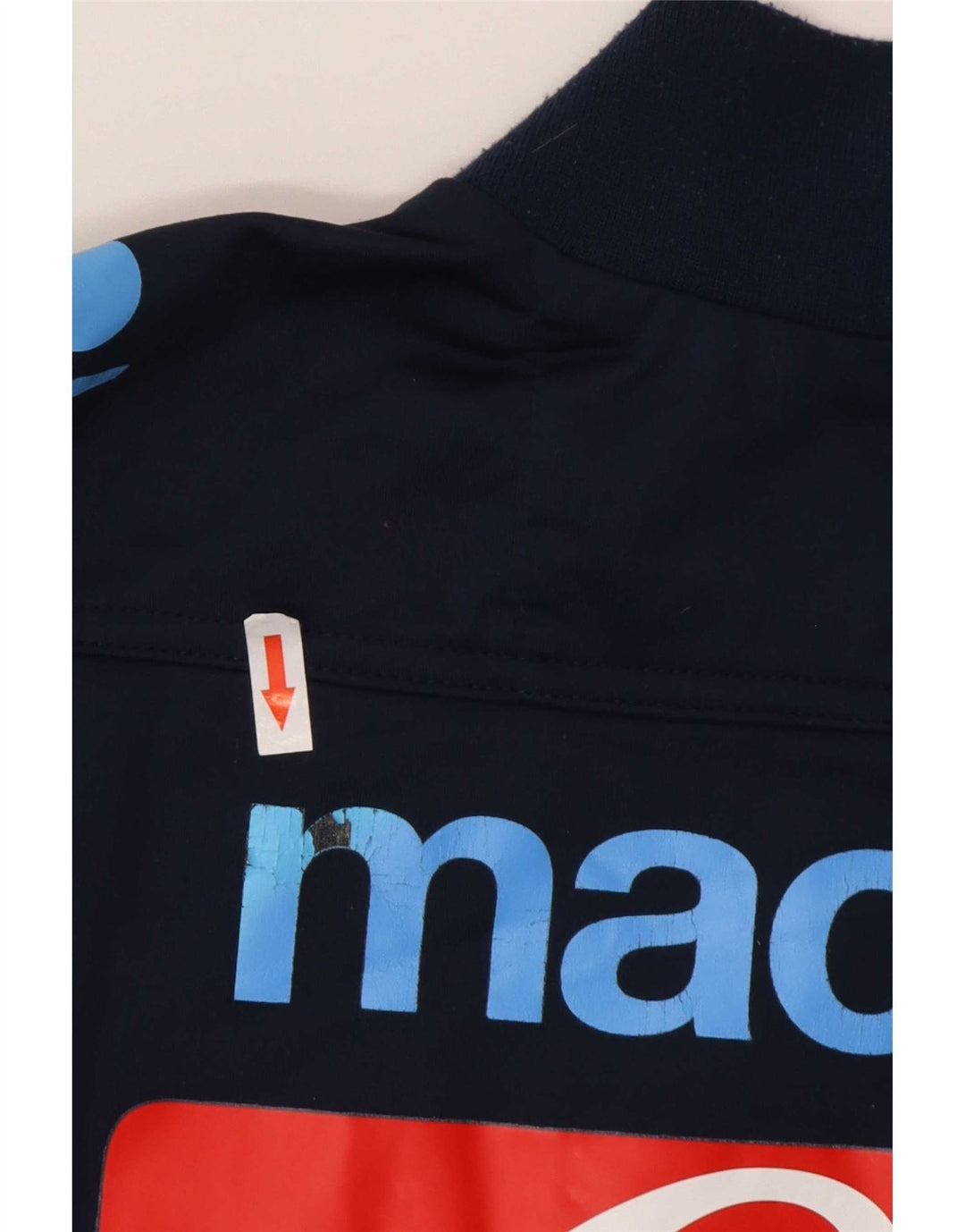 Macron Tuta da uomo con grafica pullover Top Large Blu Navy Colourblock