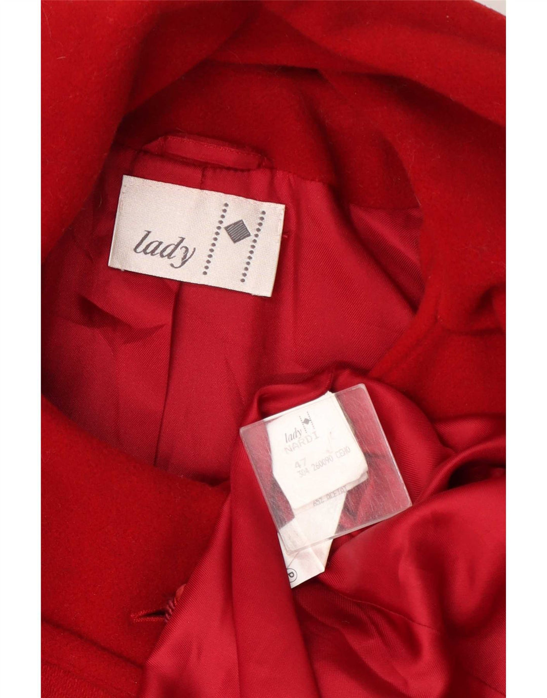 Soprabito vintage da donna IT 47 XL in lana rossa