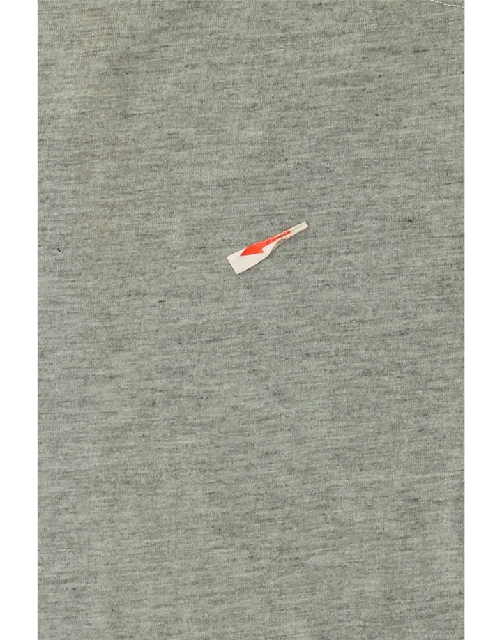 T-shirt da uomo vintage top grande grigio chiazzato