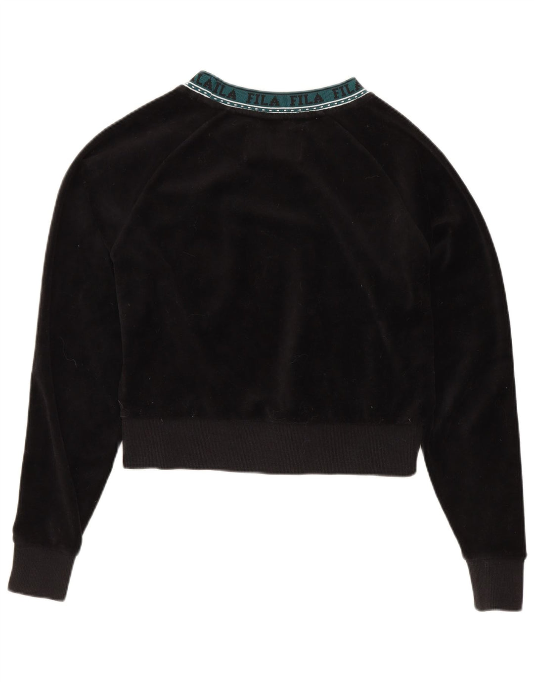 Maglione da donna in velluto grafico oversize FILA UK 10 piccolo nero
