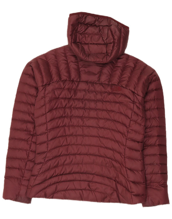 Giacca imbottita con cappuccio da donna The North Face UK 10 piccola in nylon bordeaux
