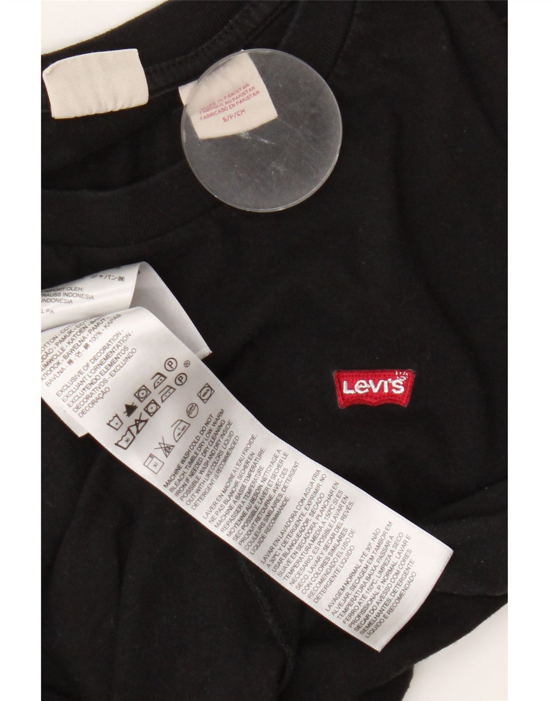 T-shirt da donna Levi's Top UK 10 piccola in cotone nero