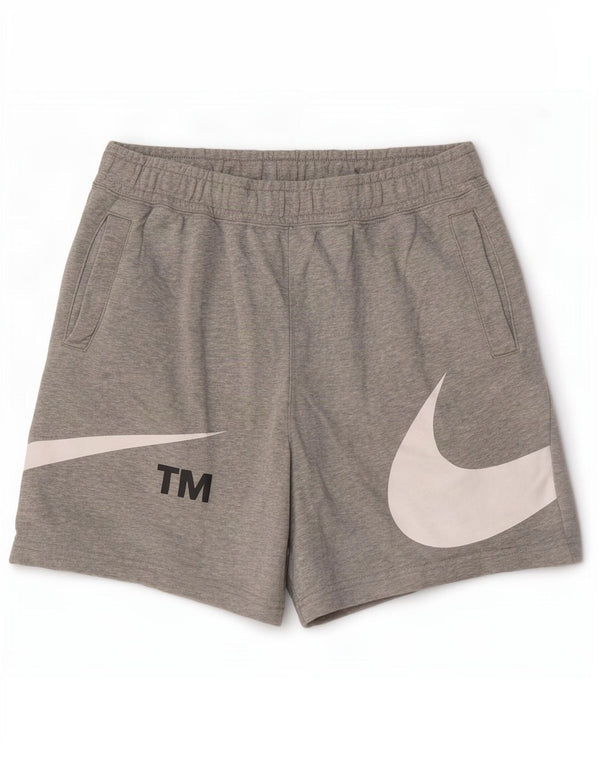 Pantaloncini sportivi Nike da uomo con grafica in cotone grigio medio
