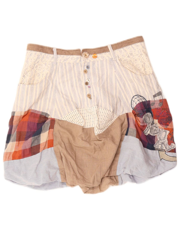 Gonna a palloncino da donna DESIGUAL EU 36 piccola W30 patchwork multicolore