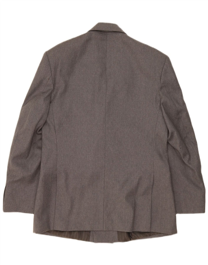 Giacca blazer doppiopetto da uomo Mirage IT 52 XL in lana merino grigia