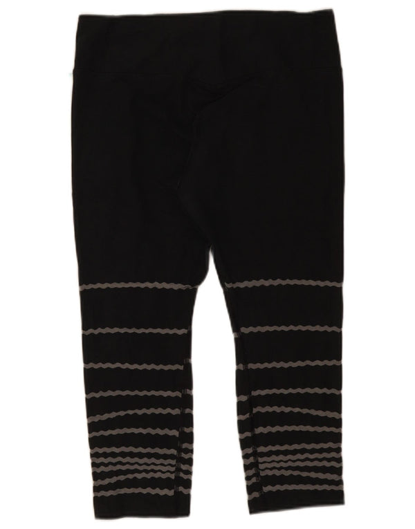 Leggings Capri da donna Nike UK 14 grande cotone a righe nere