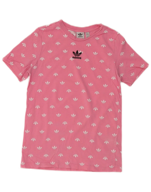 Maglietta grafica Adidas per bambina 12-13 anni in cotone rosa