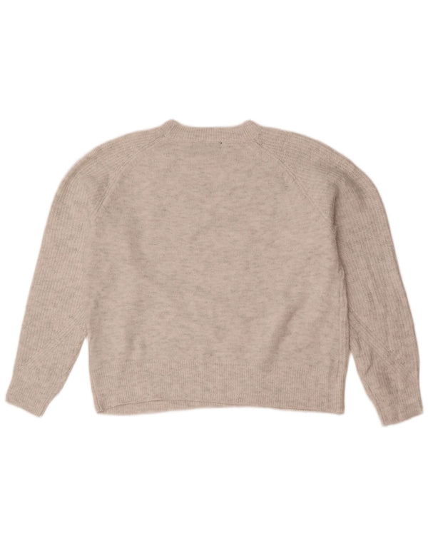 Maglione maglione girocollo da donna Marks & Spencer UK 14 Acrilico grigio medio