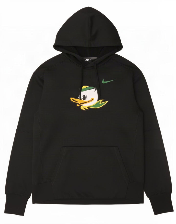 Felpa con cappuccio grafica Nike Oregon Ducks da uomo, grande, in poliestere nero