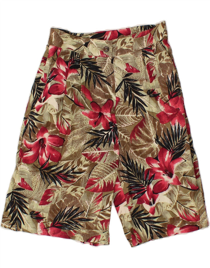 VINTAGE Womens Casual Shorts IT 44 Medium W26 Multicoloured Floral Cotton Vintage Vintage and Second-Hand Vintage from Messina Hembry 