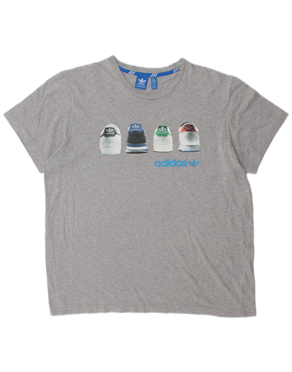T-shirt grafica da uomo ADIDAS Top XL Grigia