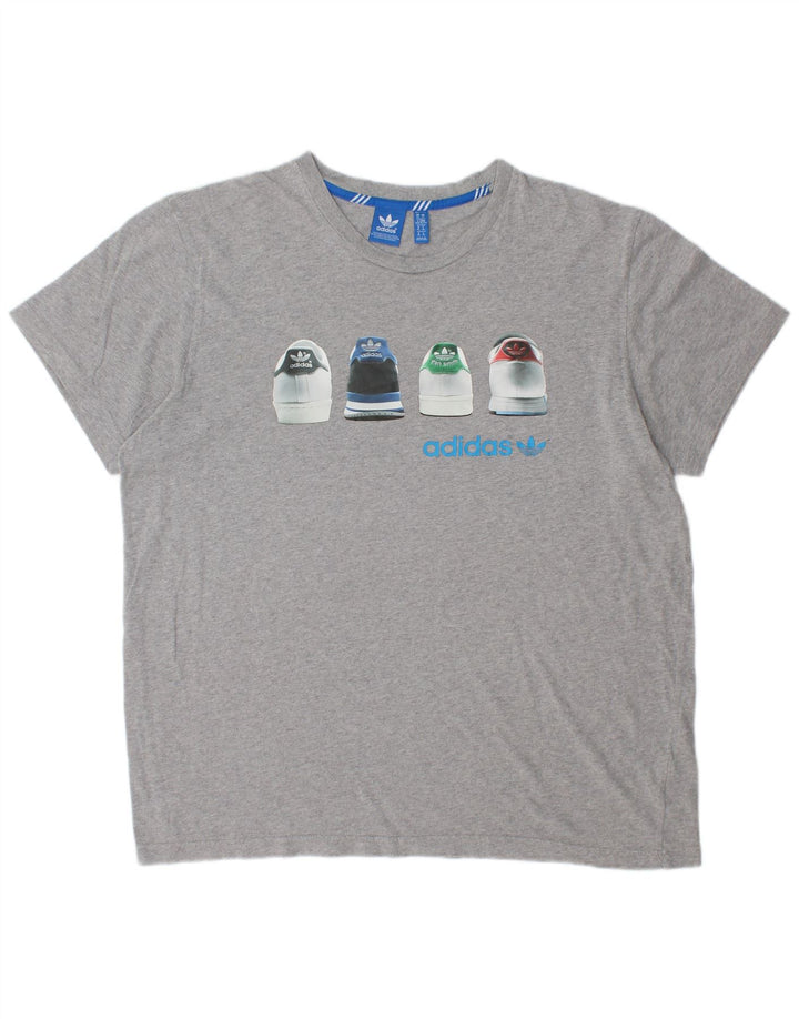 T-shirt grafica da uomo ADIDAS Top XL Grigia