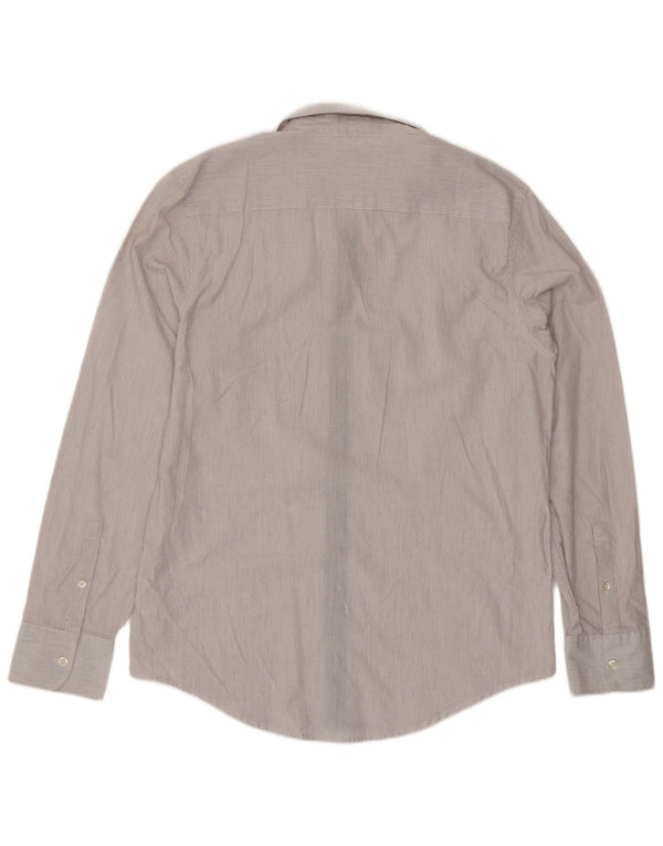 Camicia Penguin Heritage da uomo slim fit in cotone gessato bianco medio
