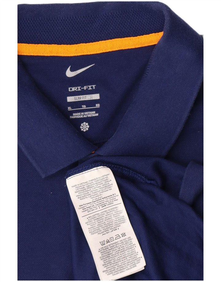 T-shirt NIKE da uomo Dri Fit slim fit XL in cotone blu