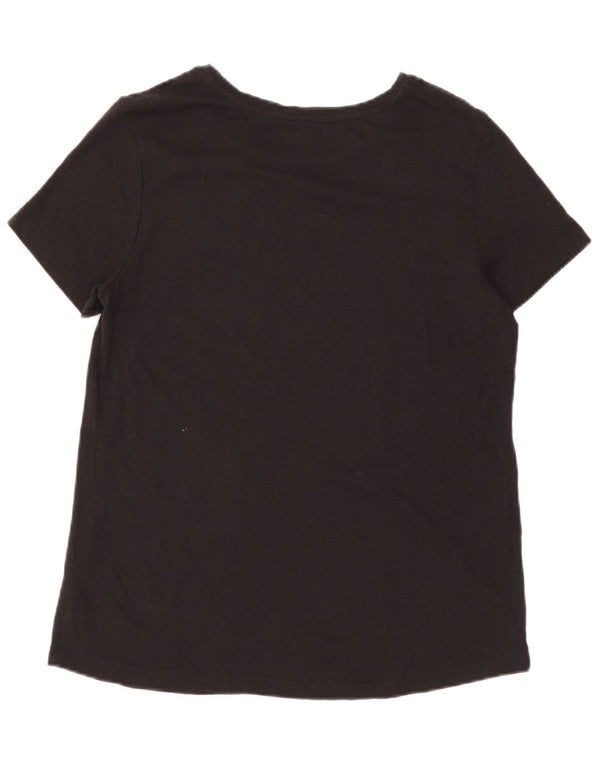 T-shirt da donna Eddie Bauer Top UK 14 grande cotone nero