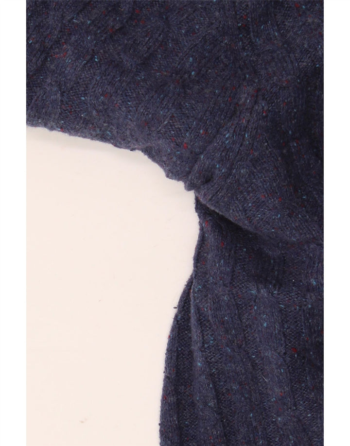 JACK WILLS Maglione maglione girocollo da uomo grande blu navy screziato
